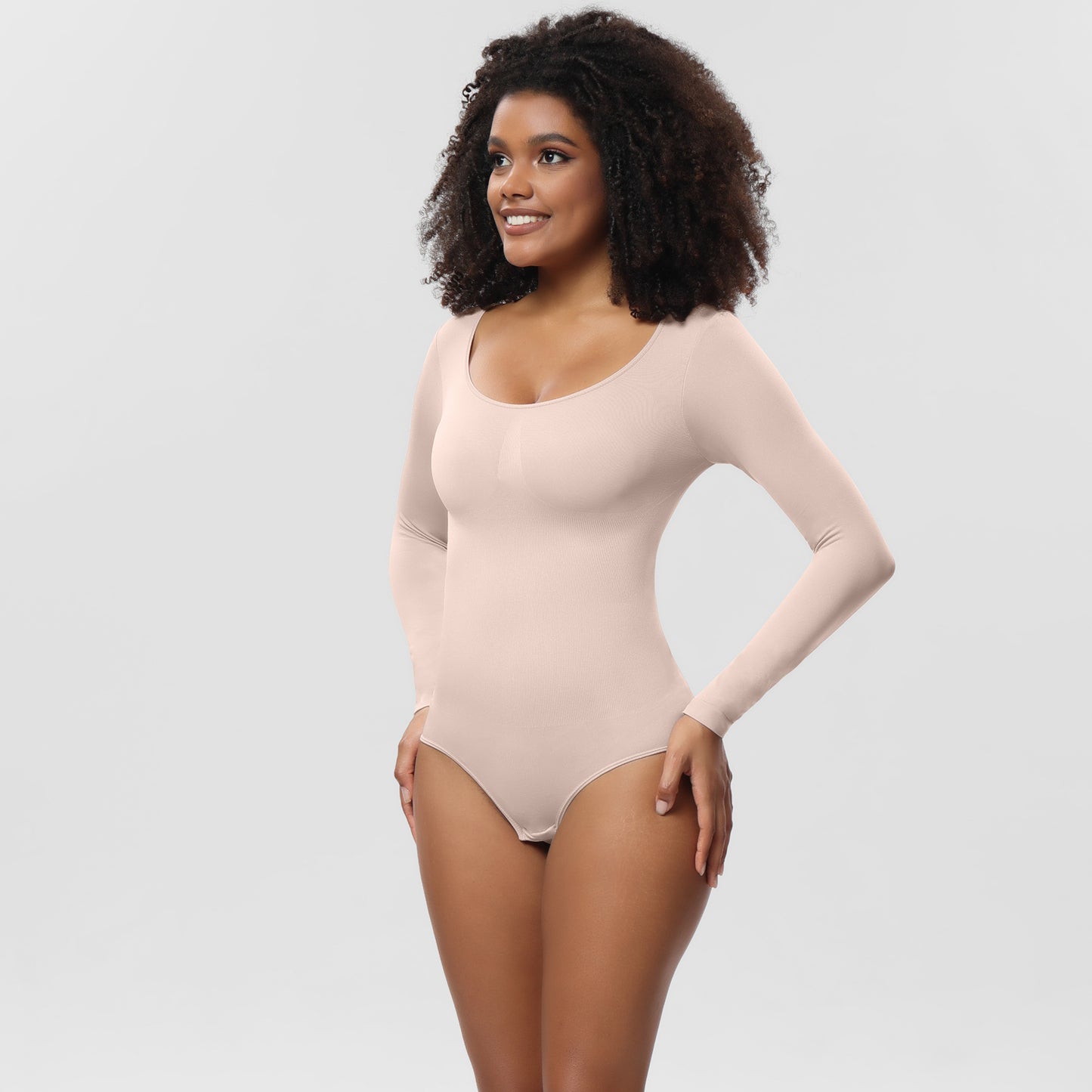 LVUBODY Bodysuits Square Neck Long Sleeve