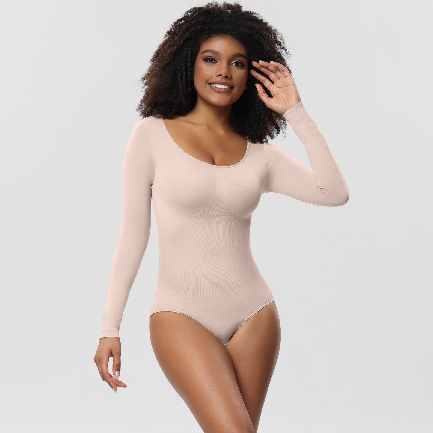 LVUBODY Bodysuits Square Neck Long Sleeve