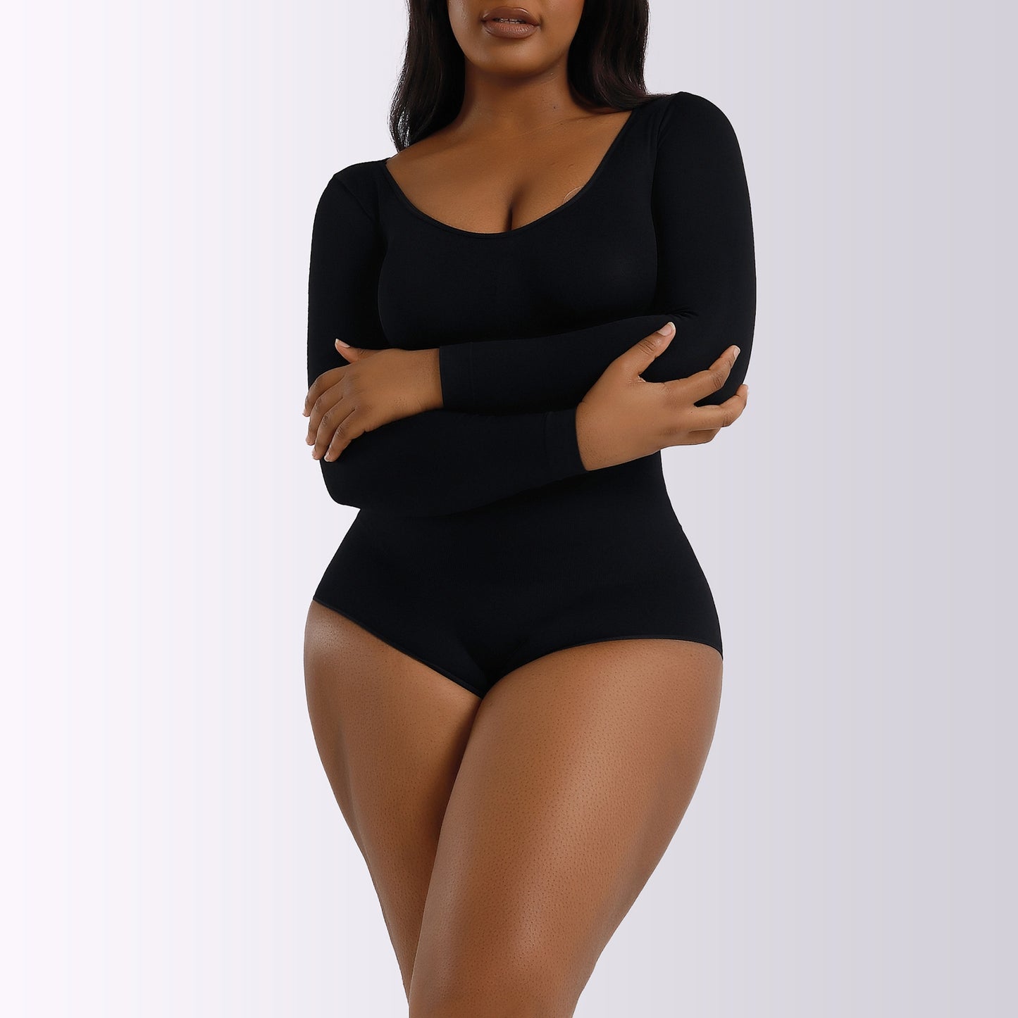 LVUBODY Bodysuits Square Neck Long Sleeve