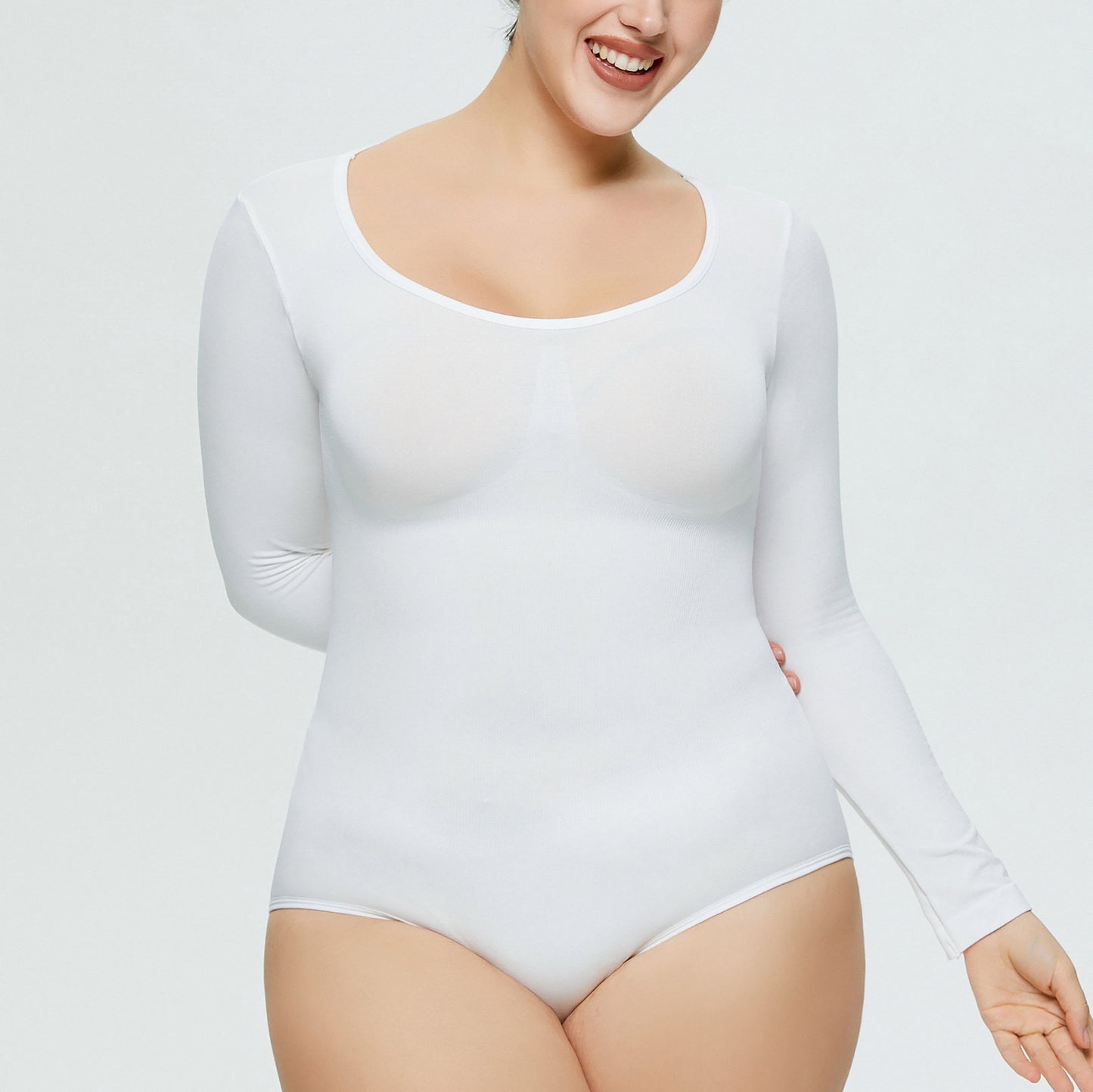 LVUBODY Bodysuits Square Neck Long Sleeve