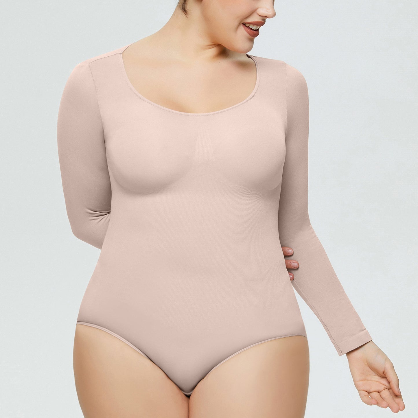 LVUBODY Bodysuits Square Neck Long Sleeve