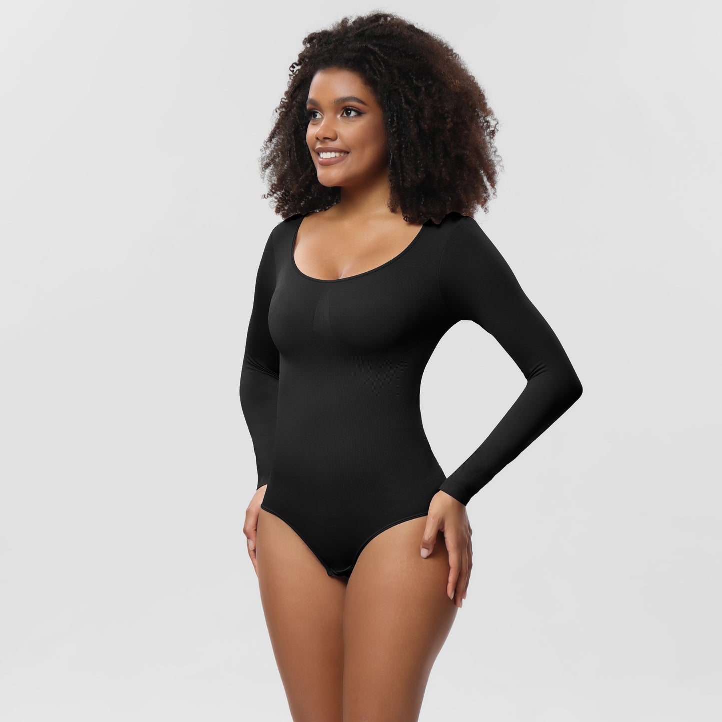 LVUBODY Bodysuits Square Neck Long Sleeve